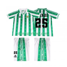 Koszulka Real Betis FINIDI 25 Retro Dziecięcy Domowe Koszulki Piłkarskie 1996 1997 Krótki Rękaw
